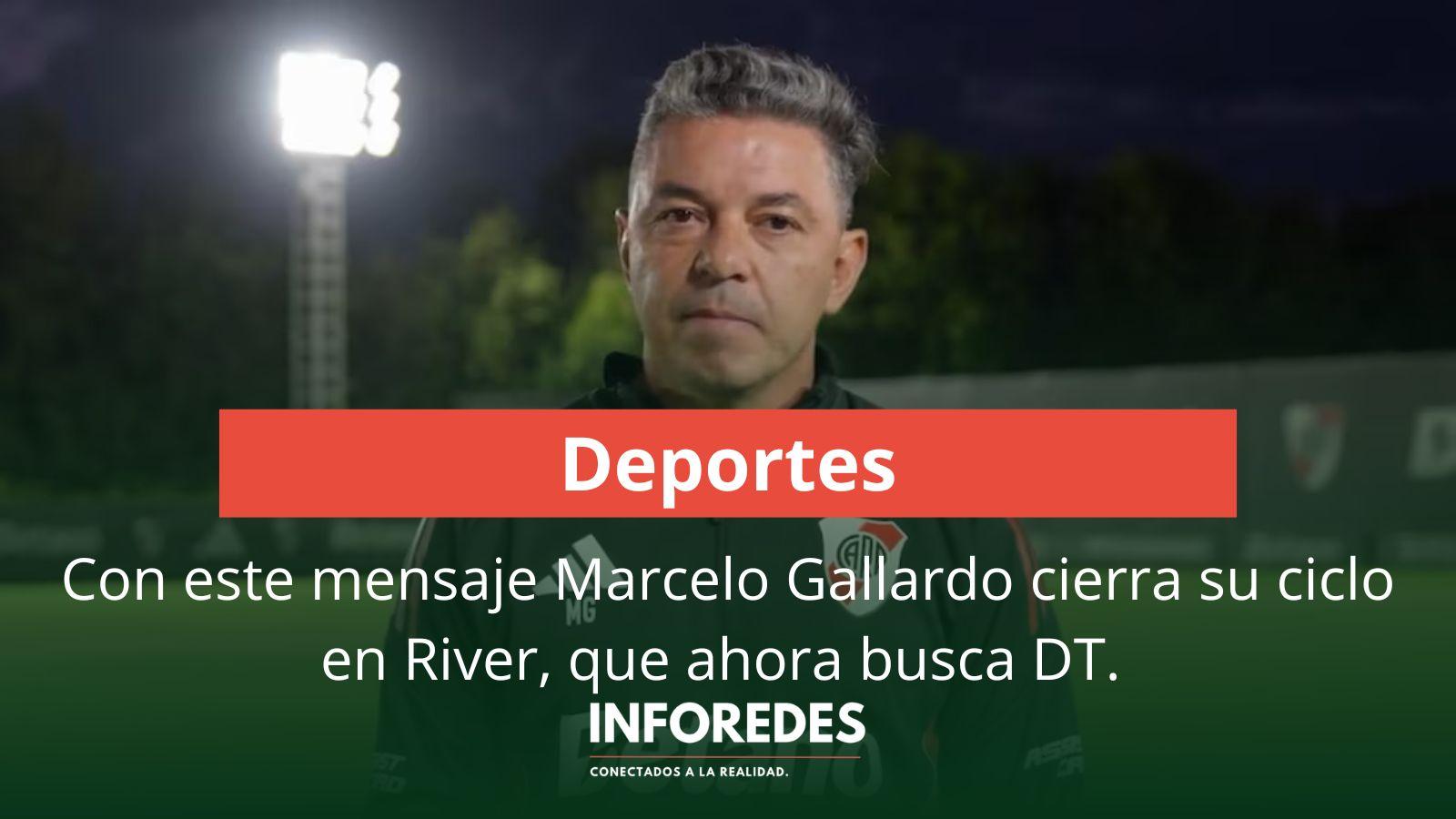 Marcelo Gallardo anunció su salida de River Plate