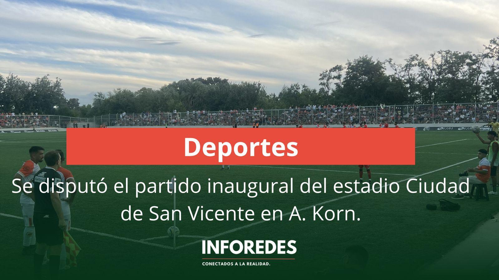 Inauguraron el Estadio Ciudad de San Vicente con un partido oficial de Primera C