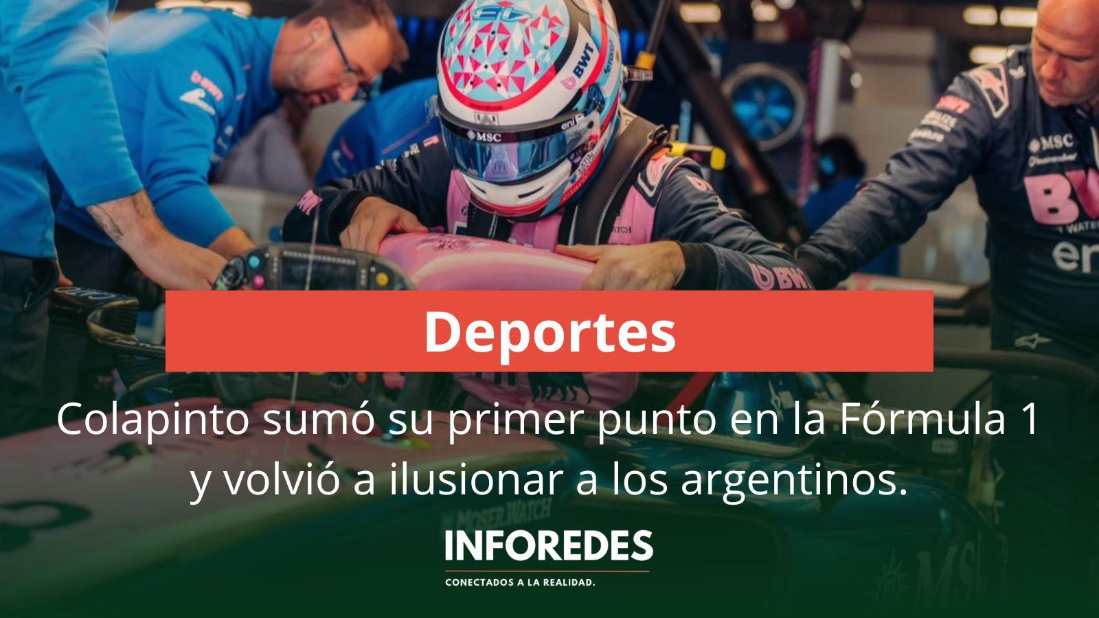Colapinto sumó su primer punto en la Fórmula 1 y volvió a ilusionar a los argentinos