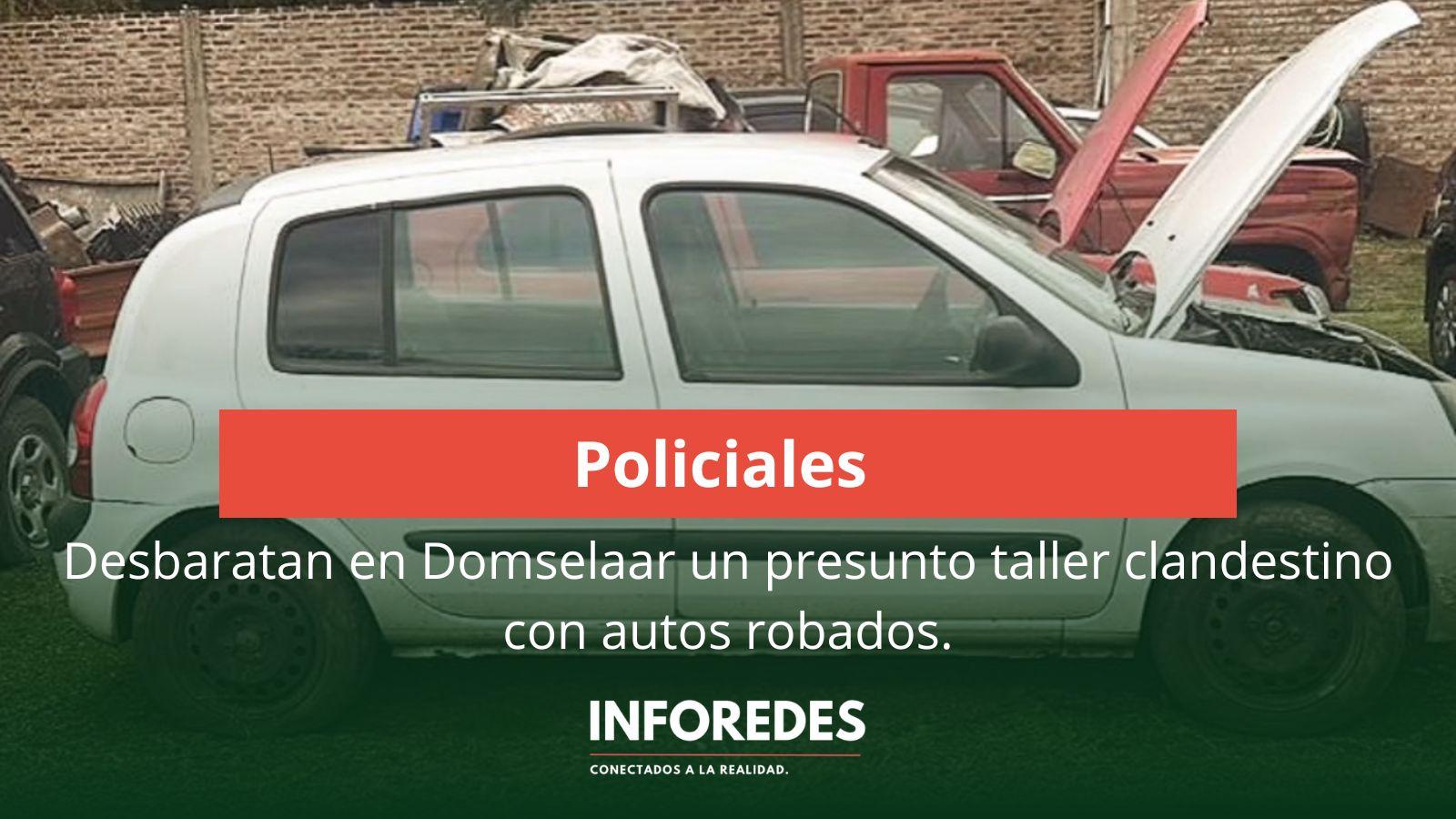 Desbaratan en Domselaar un presunto taller clandestino con autos robados