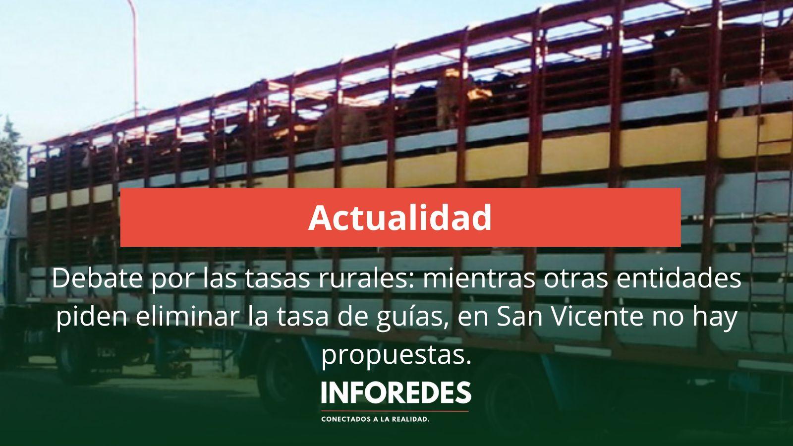 Debate por las tasas rurales: mientras otras entidades piden eliminar la tasa de guías, en San Vicente no hay propuestas