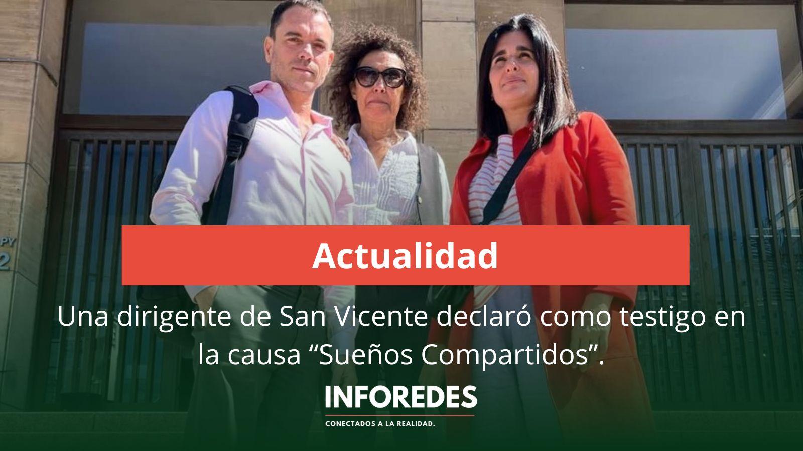 Una dirigente de San Vicente declaró como testigo en la causa “Sueños Compartidos”