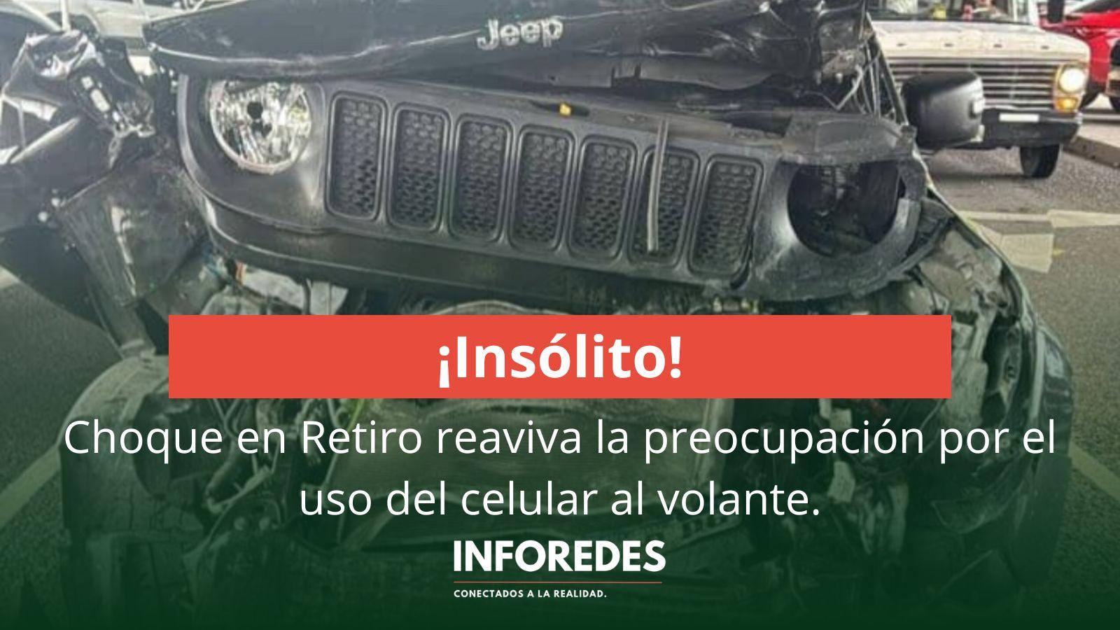 Choque en Retiro reaviva la preocupación por el uso del celular al volante