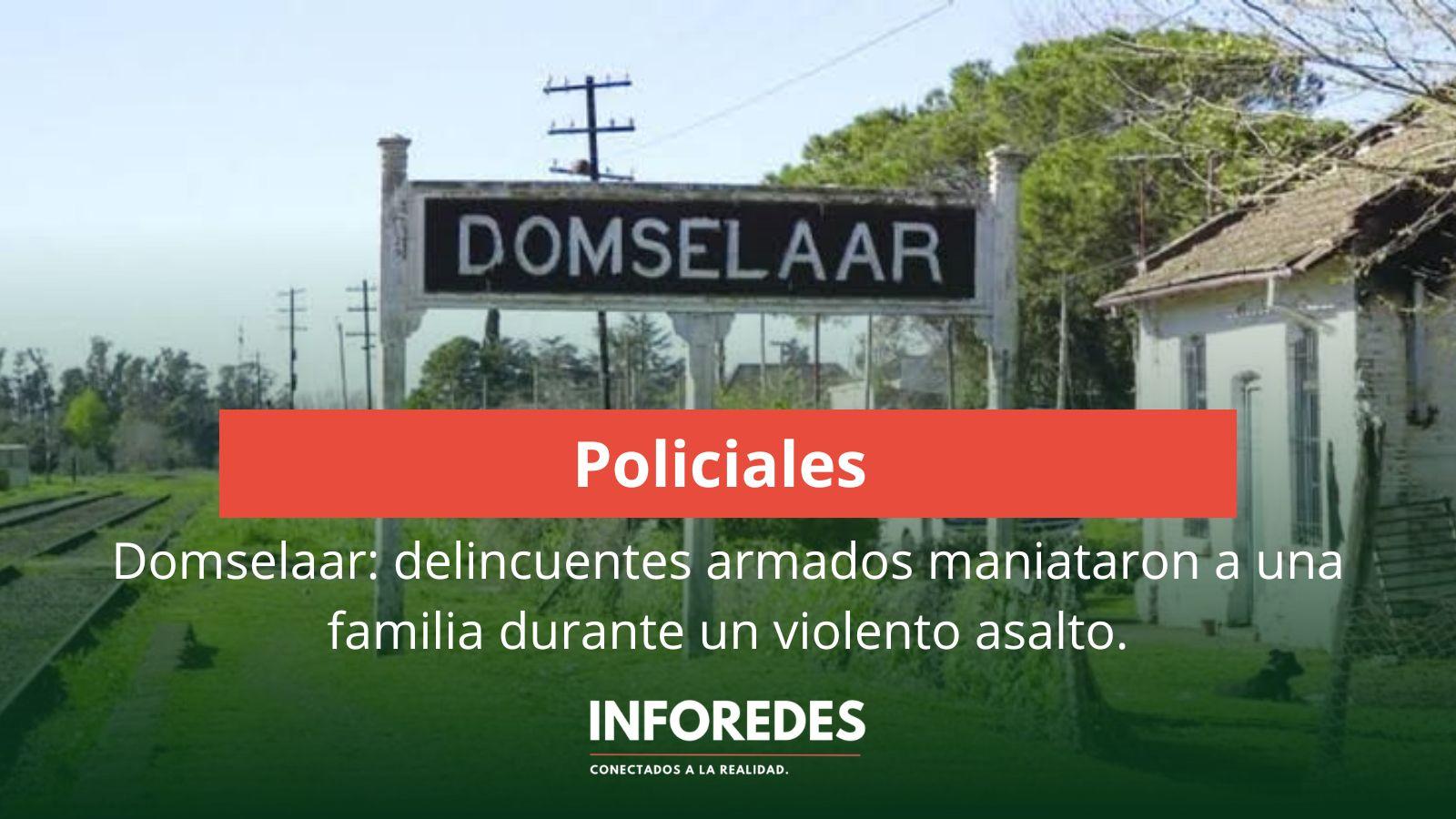 Domselaar: delincuentes armados maniataron a una familia durante un violento asalto