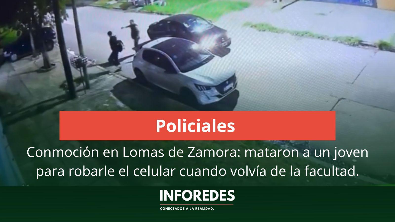 Conmoción en Lomas de Zamora: mataron a un joven para robarle el celular cuando volvía de la facultad