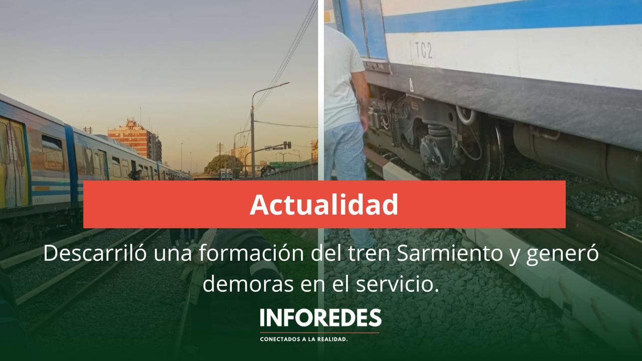 Descarriló una formación del tren Sarmiento y generó demoras en el servicio