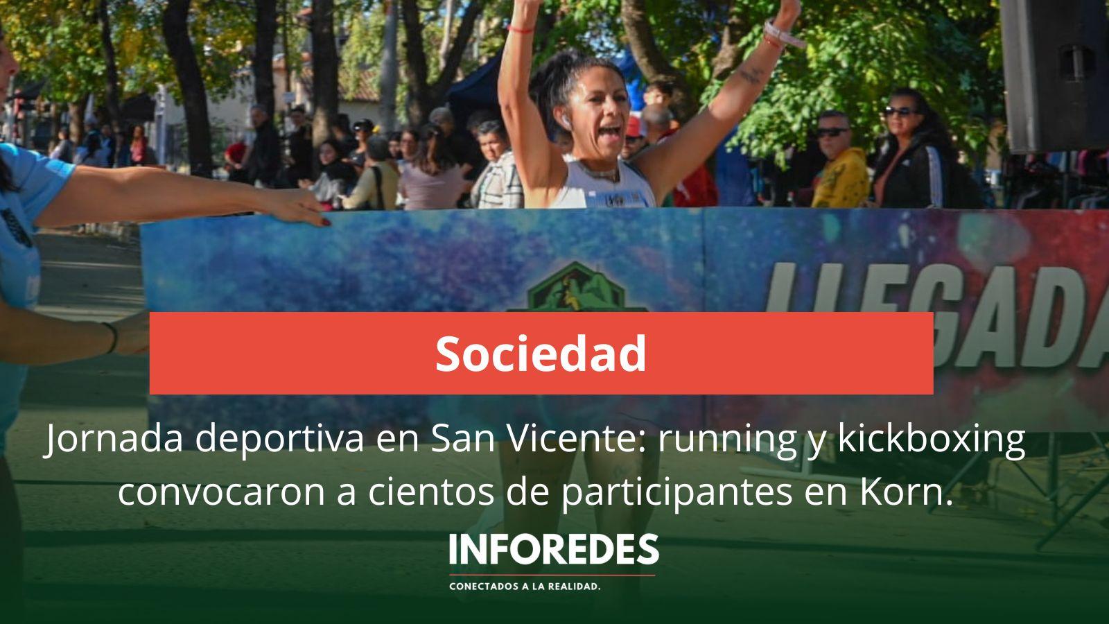 Jornada deportiva en San Vicente: running y kickboxing convocaron a cientos de participantes en Alejandro Korn