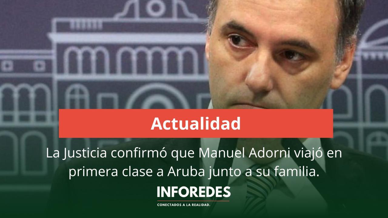 La Justicia confirmó que Manuel Adorni viajó en primera clase a Aruba junto a su familia