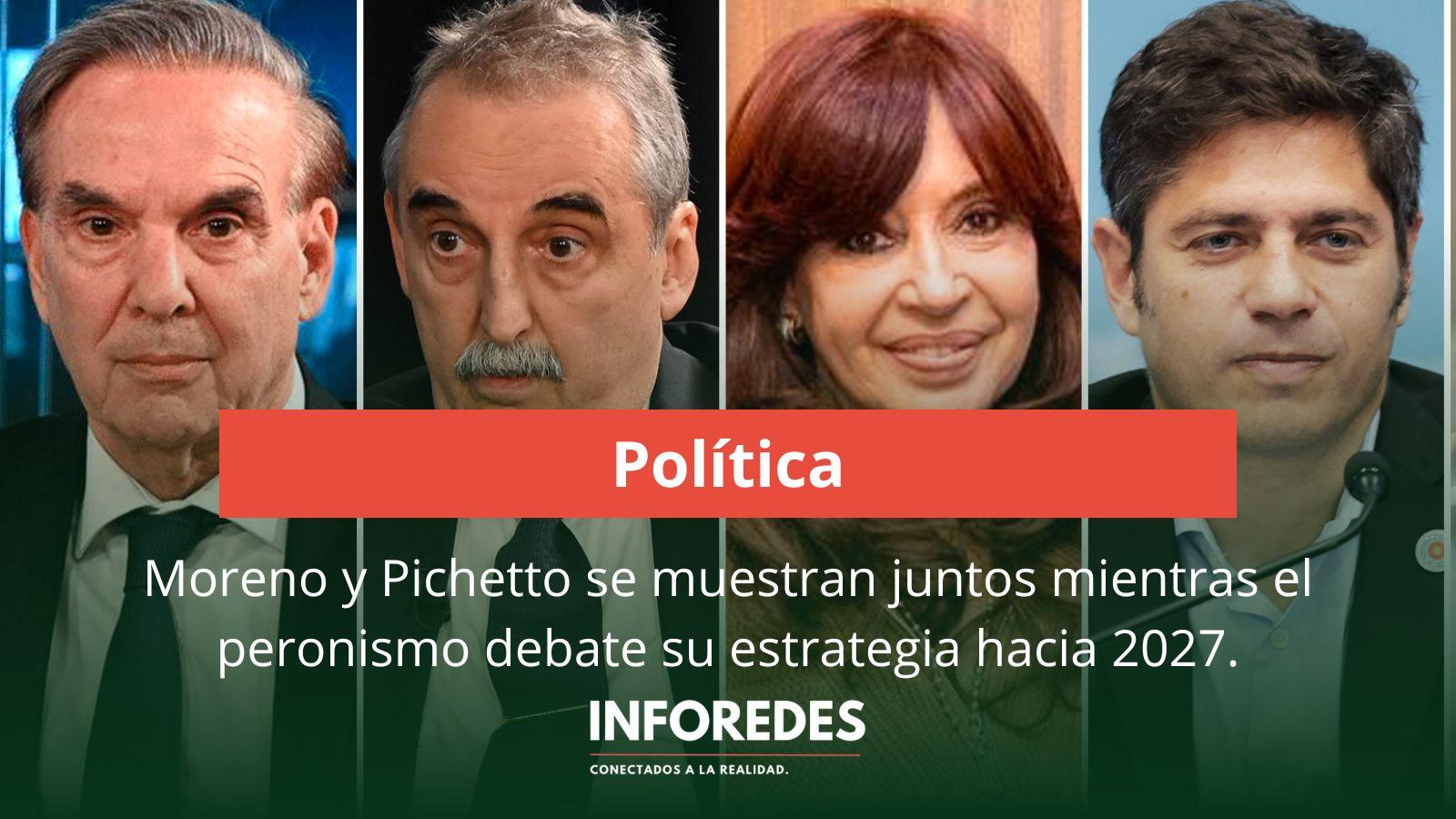 Moreno y Pichetto se muestran juntos mientras el peronismo debate su estrategia hacia 2027