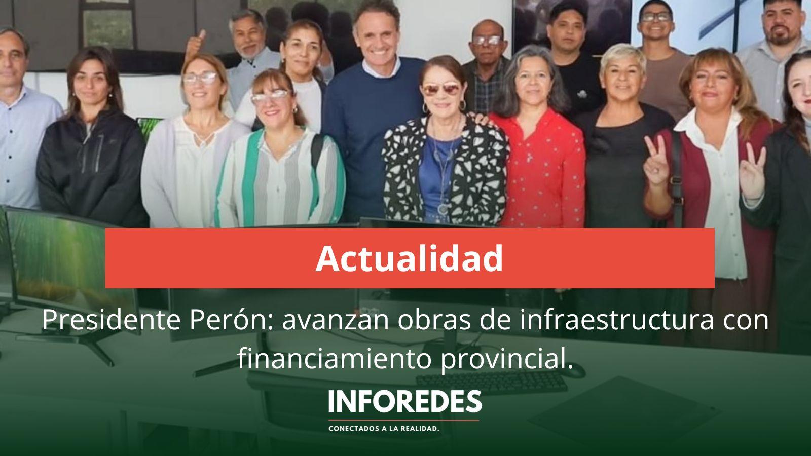 Presidente Perón: avanzan obras de infraestructura con financiamiento provincial