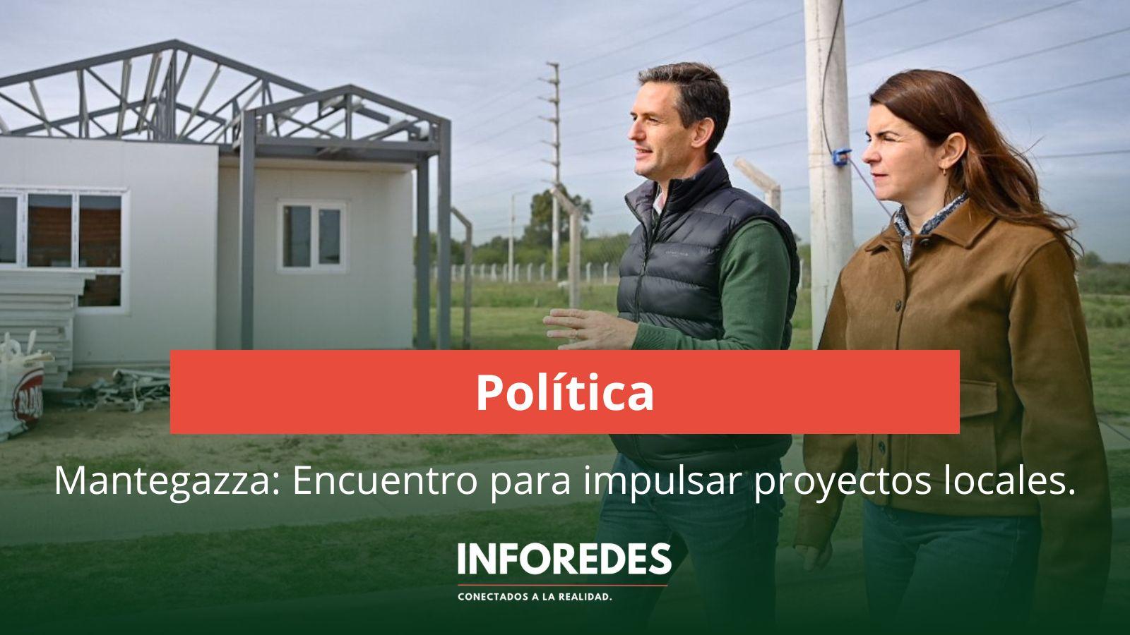 Nicolás Mantegazza recibió a Mariel Fernández en una jornada de trabajo en San Vicente
