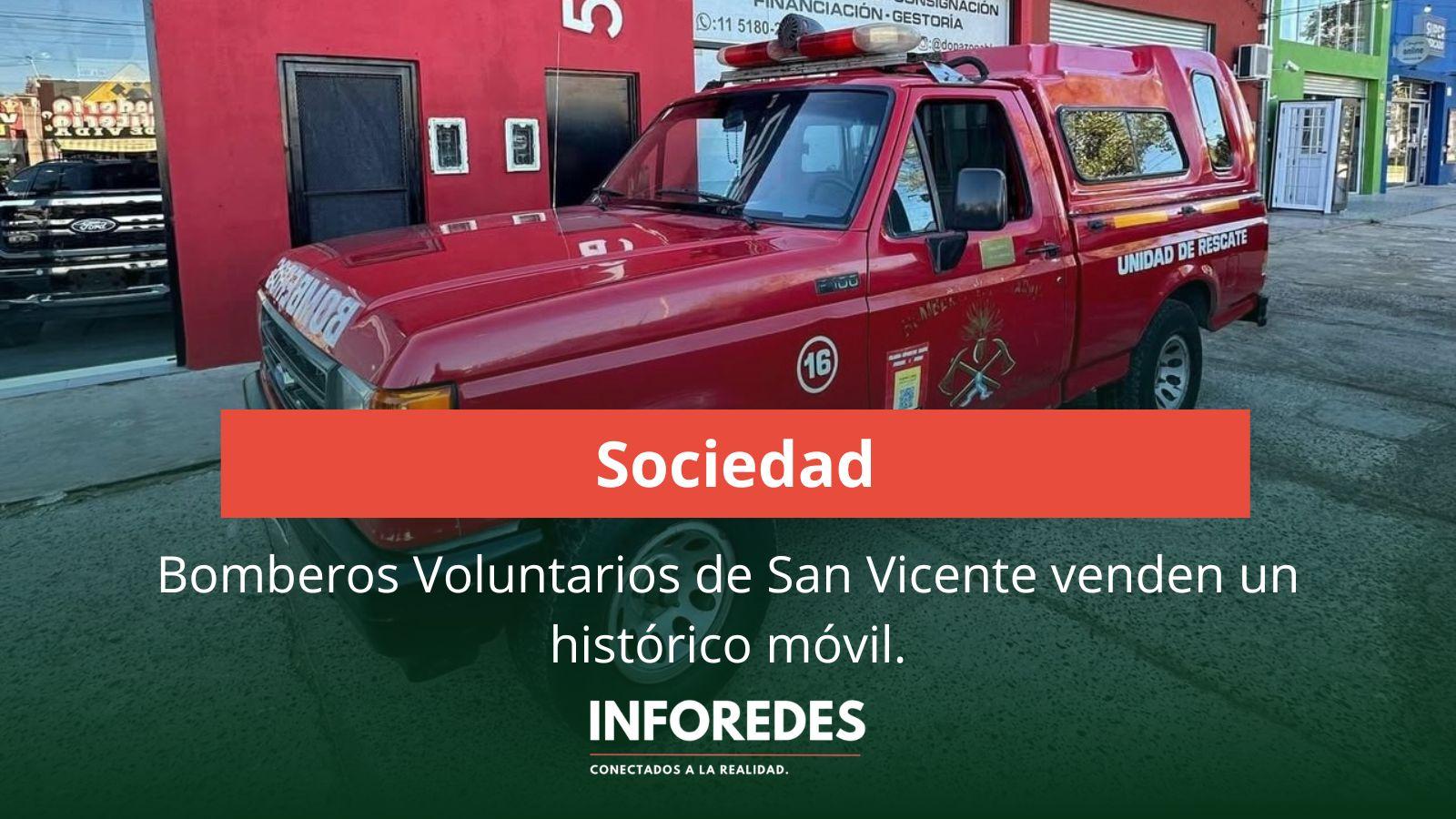 Bomberos de San Vicente venden un histórico móvil mientras avanzan proyectos de modernización