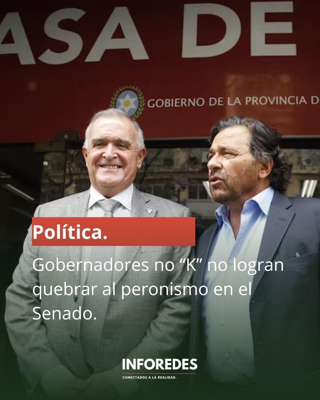 Gobernadores “no kirchneristas” pierden peso en el Senado y no logran quebrar al bloque peronista