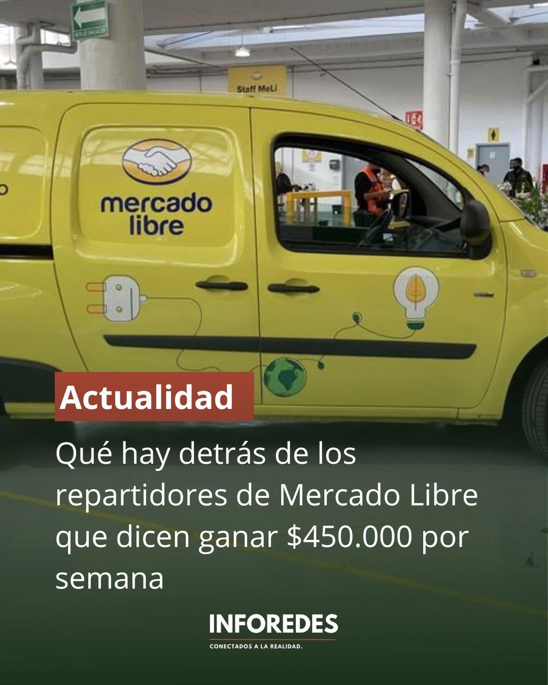 ¿Verdad o mito? Repartidores de Mercado Libre dicen que con su vehículo pueden ganar hasta $450.000.