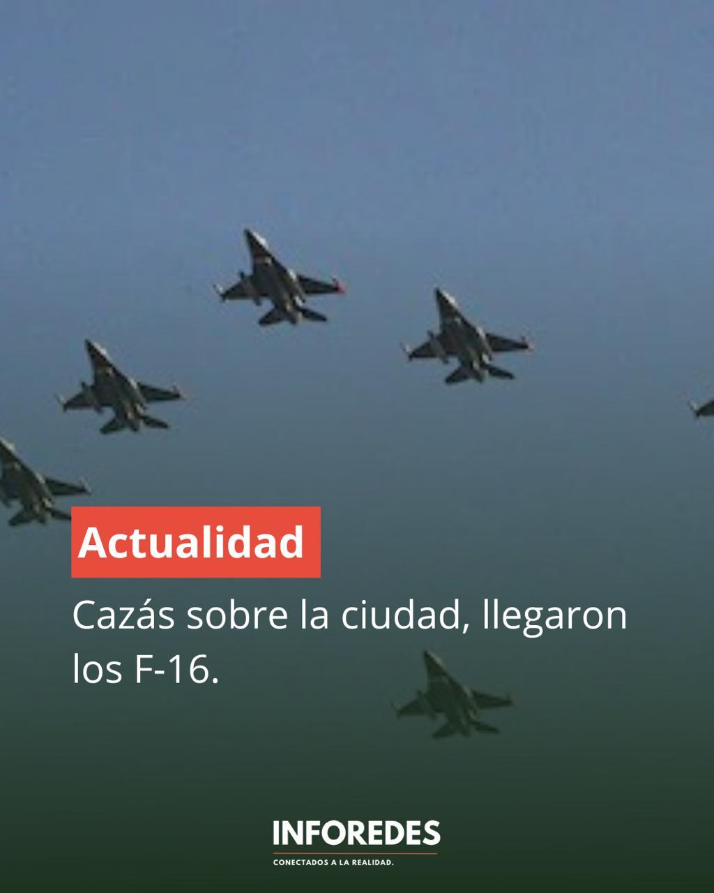 Seis F-16 sobrevolaron Buenos Aires