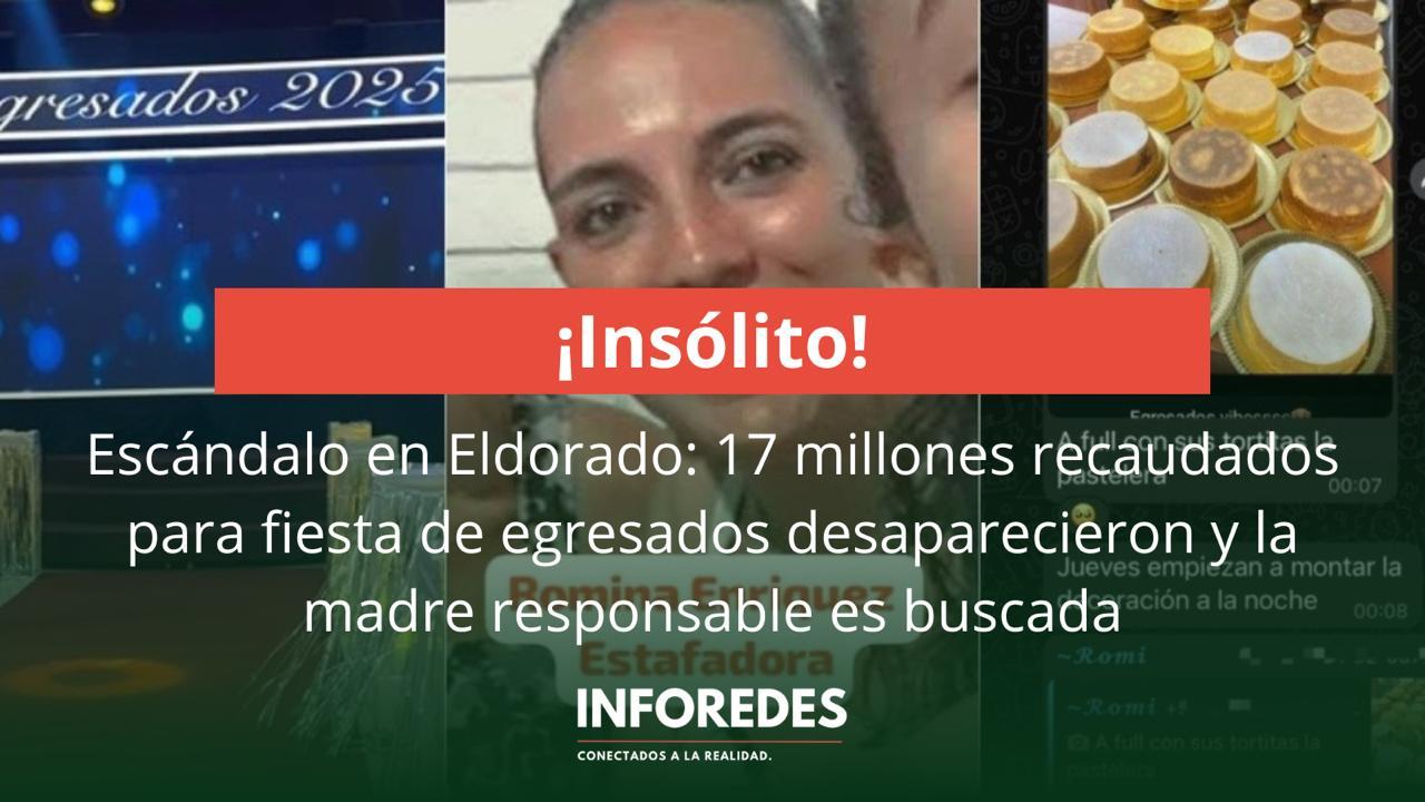 Escándalo en Eldorado: 17 millones recaudados para fiesta de egresados desaparecieron y la madre responsable es buscada