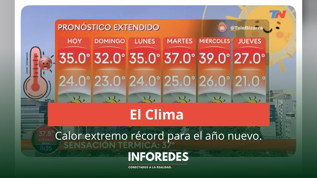 Calor récord extremo para año nuevo. 
