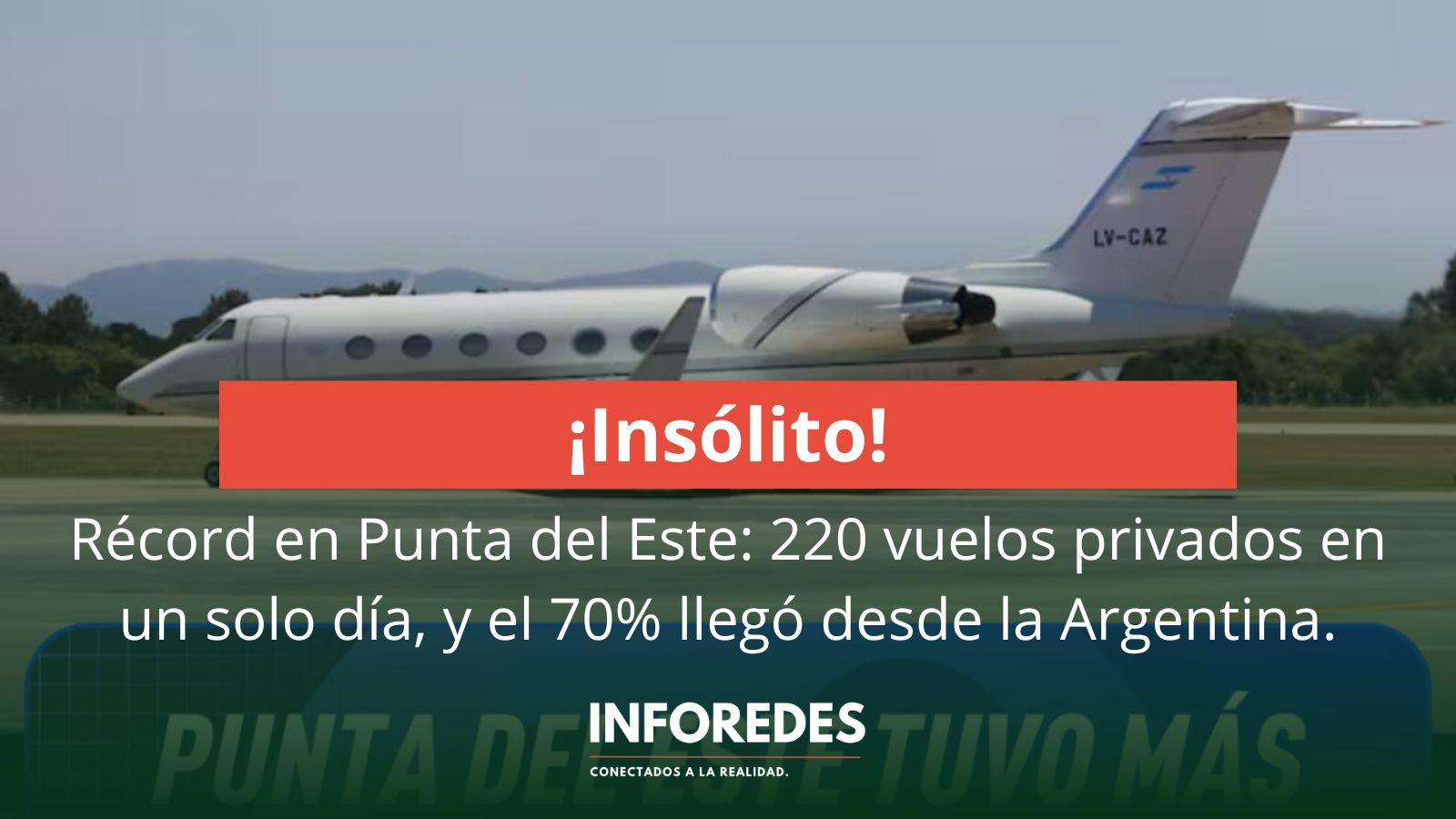 Punta del Este rompió un nuevo récord de vuelos privados: 220 operaciones en un solo día