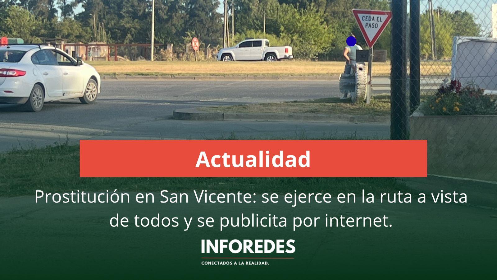 Prostitución en San Vicente: se ejerce a plena luz del día y se promociona por internet