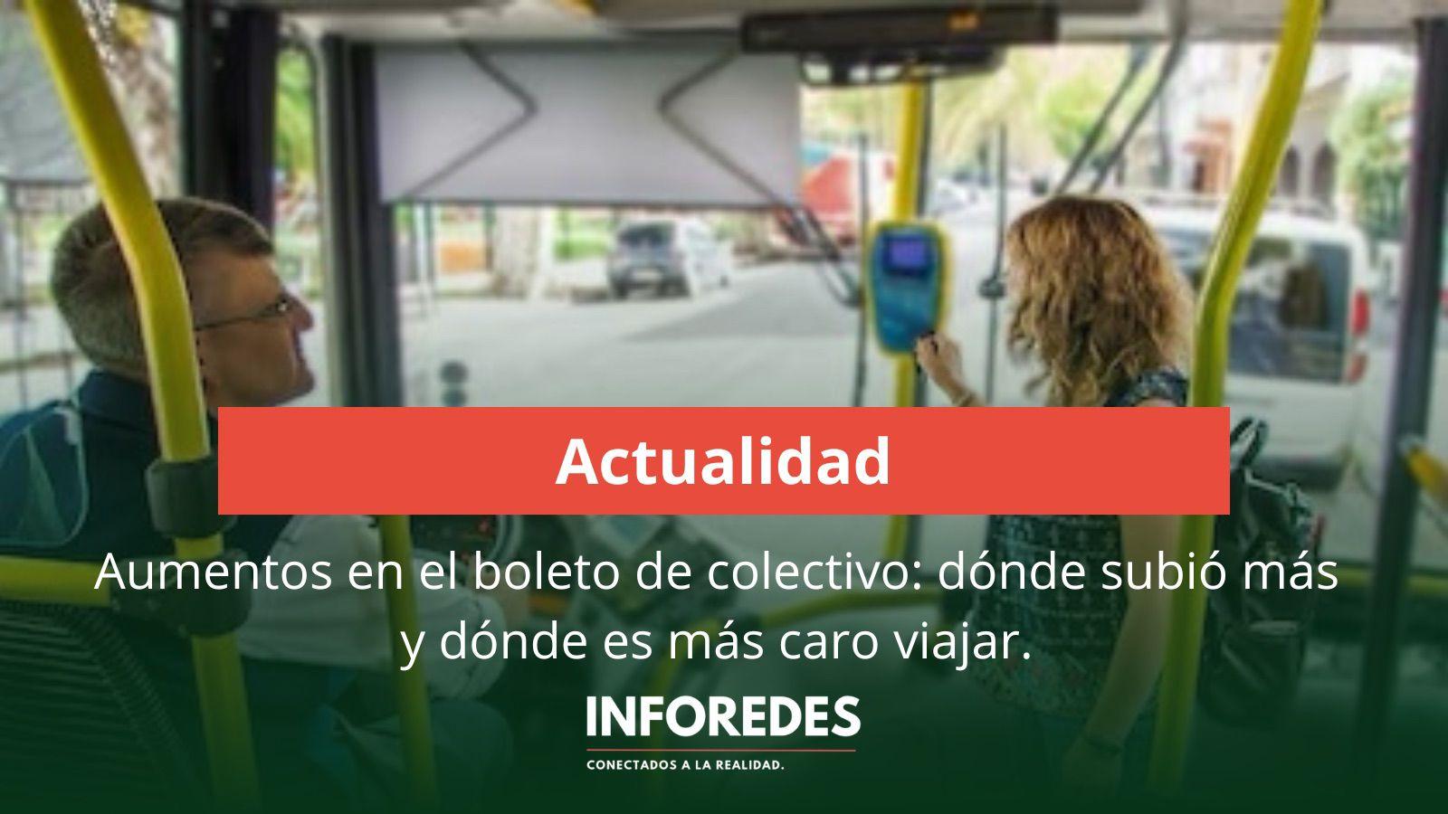  Aumentos en el boleto de colectivo: cuáles son las ciudades con mayores subas y dónde sale más caro viajar