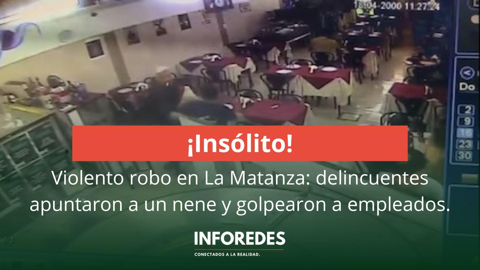 Violento robo en un reconocido bodegón de La Matanza: ladrones apuntaron a un niño, golpearon empleados y desvalijaron a los comensales