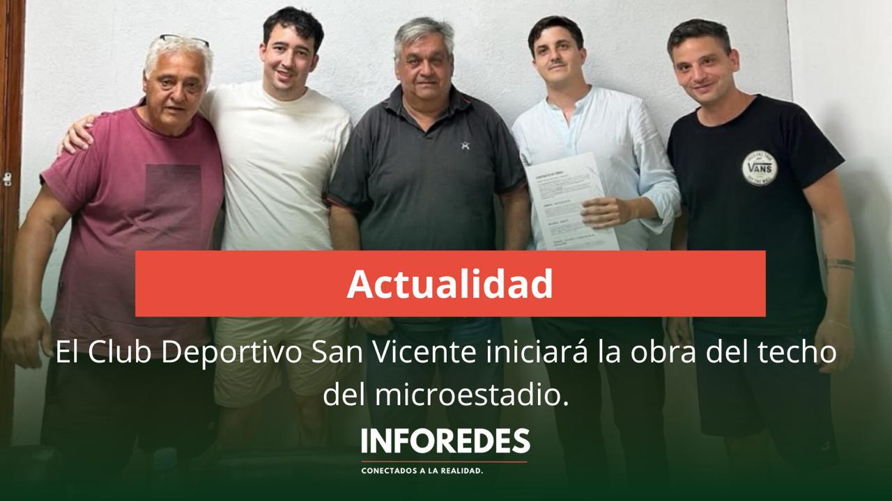 El Club Deportivo San Vicente iniciará la obra del techo del microestadio