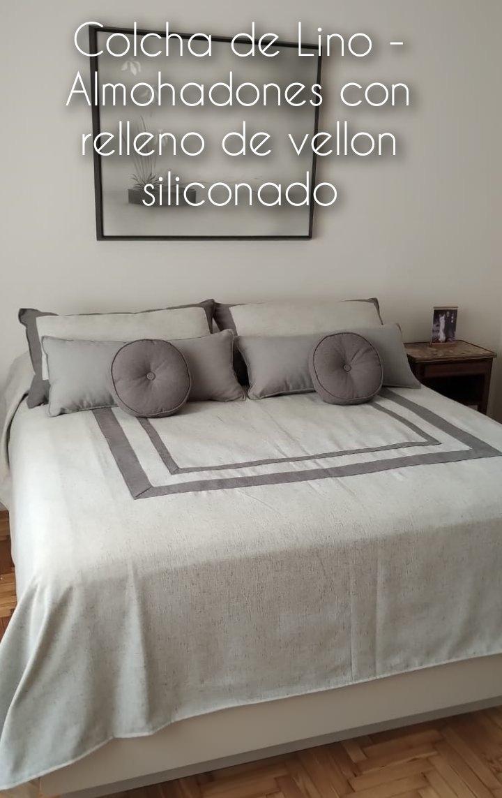 Colcha y Almohadones en Lino 