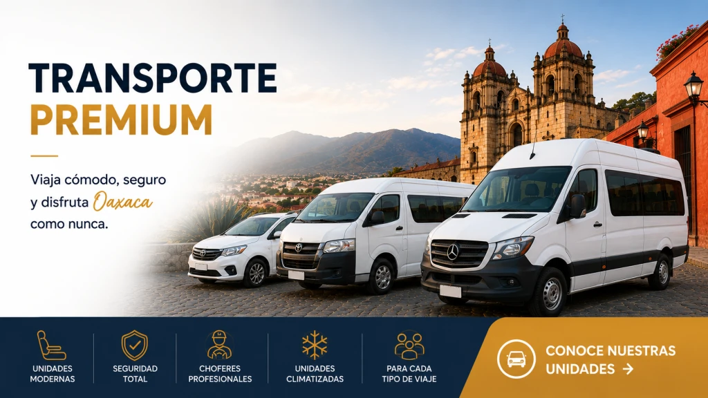 Conoce nuestras unidades de transporte turístico en Oaxaca