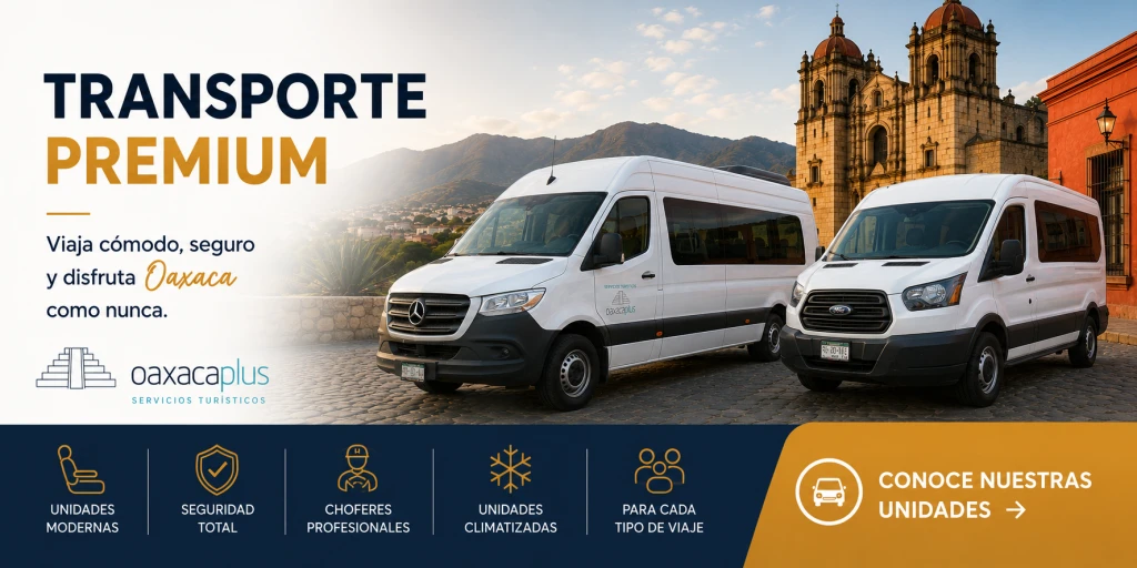 Conoce nuestras unidades de transporte turístico en Oaxaca