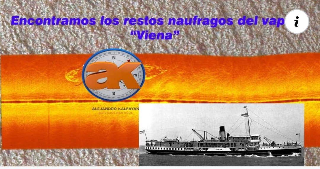 Encontramos los restos náufragos del vapor "VIENA"