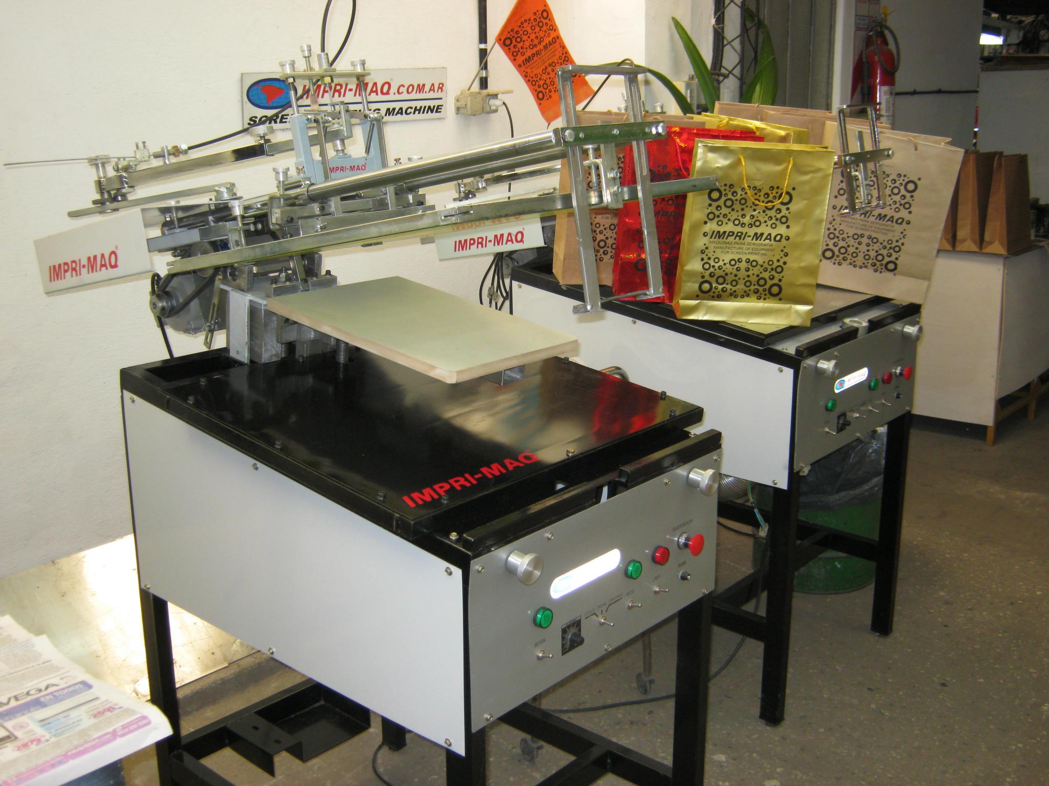 maquina de serigrafia para bolsas de papel aluminizado impri-maq