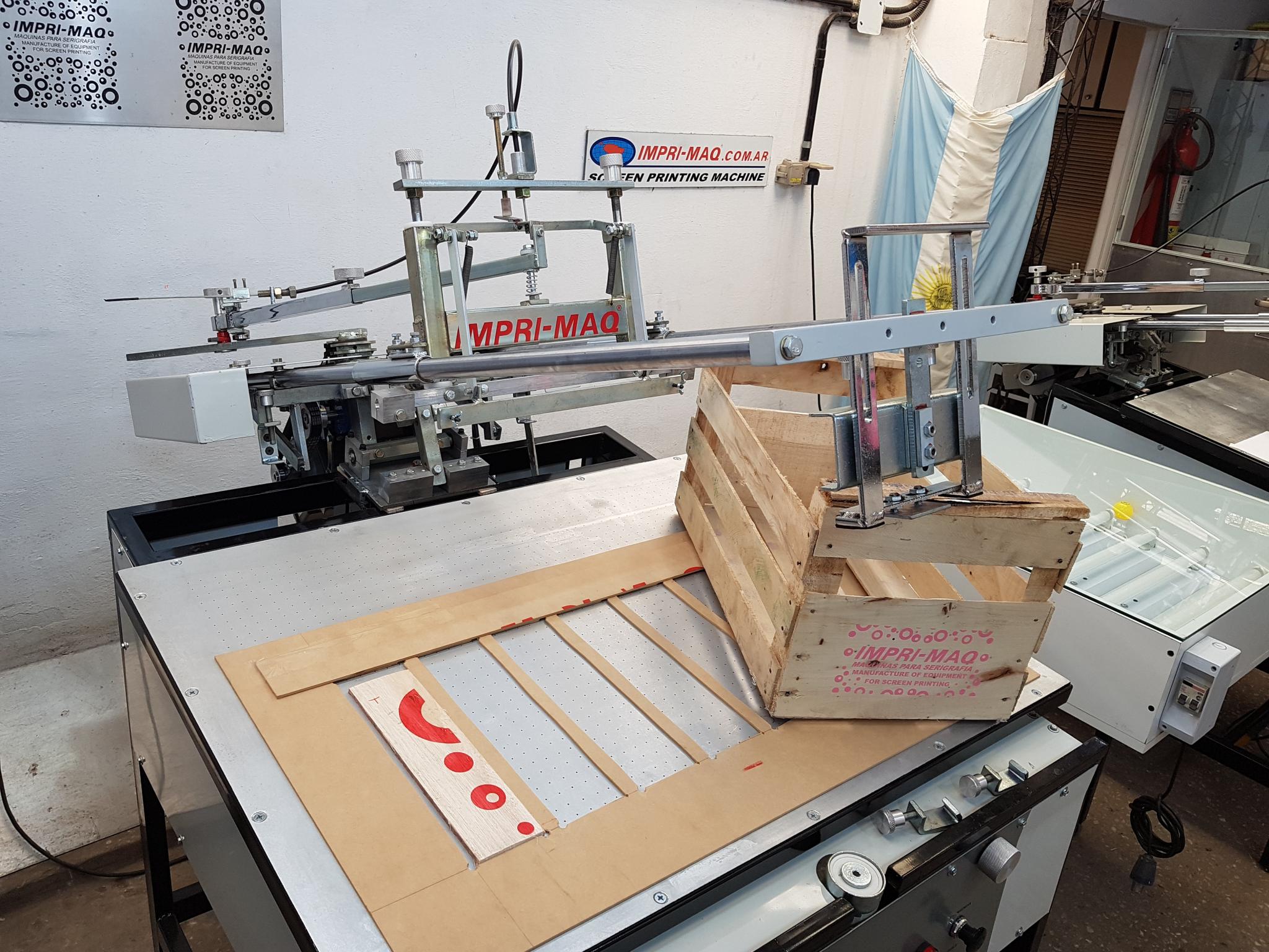 maquina para serigrafia para caon de madera de fruta, verdura, vino