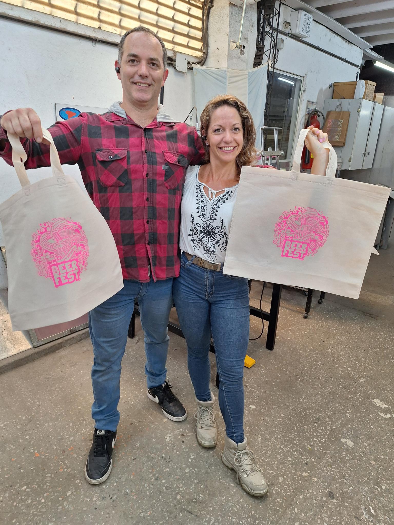 maquina de serigrafia para bolsas friselina reutilizables impri-maq 