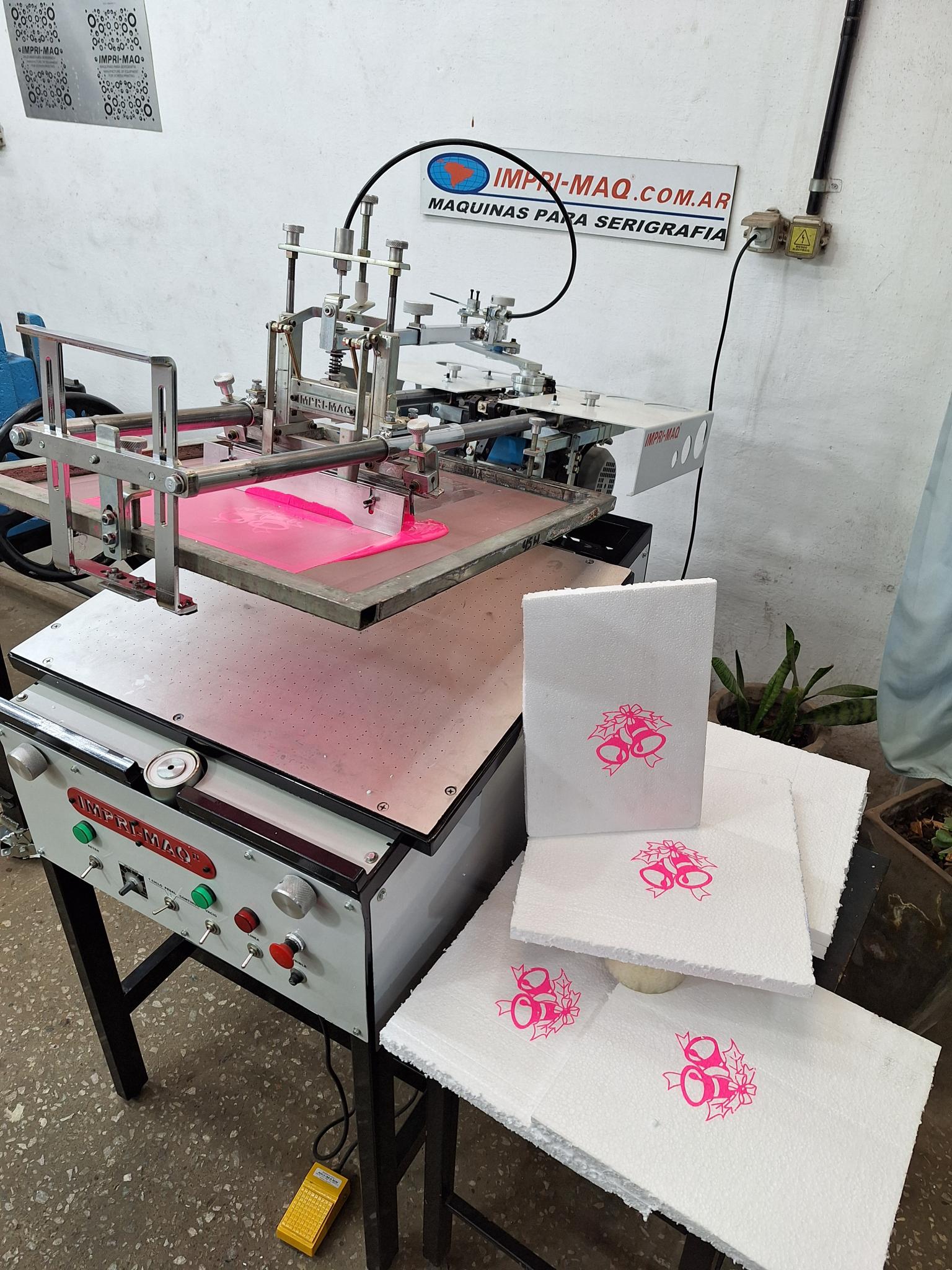 impresora de serigrafia de telgopor, polietileno expandido