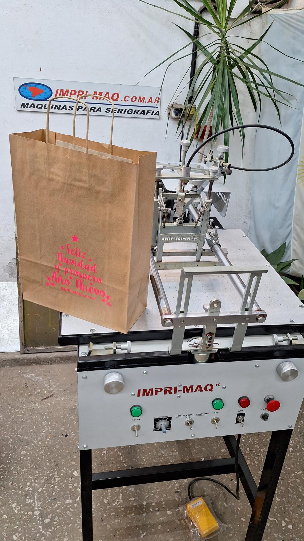 Bolsas de papel kraft impresa por serigrafia
