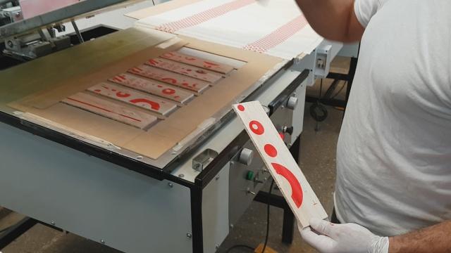 maquina de serigrafia para madera cajones de verdura