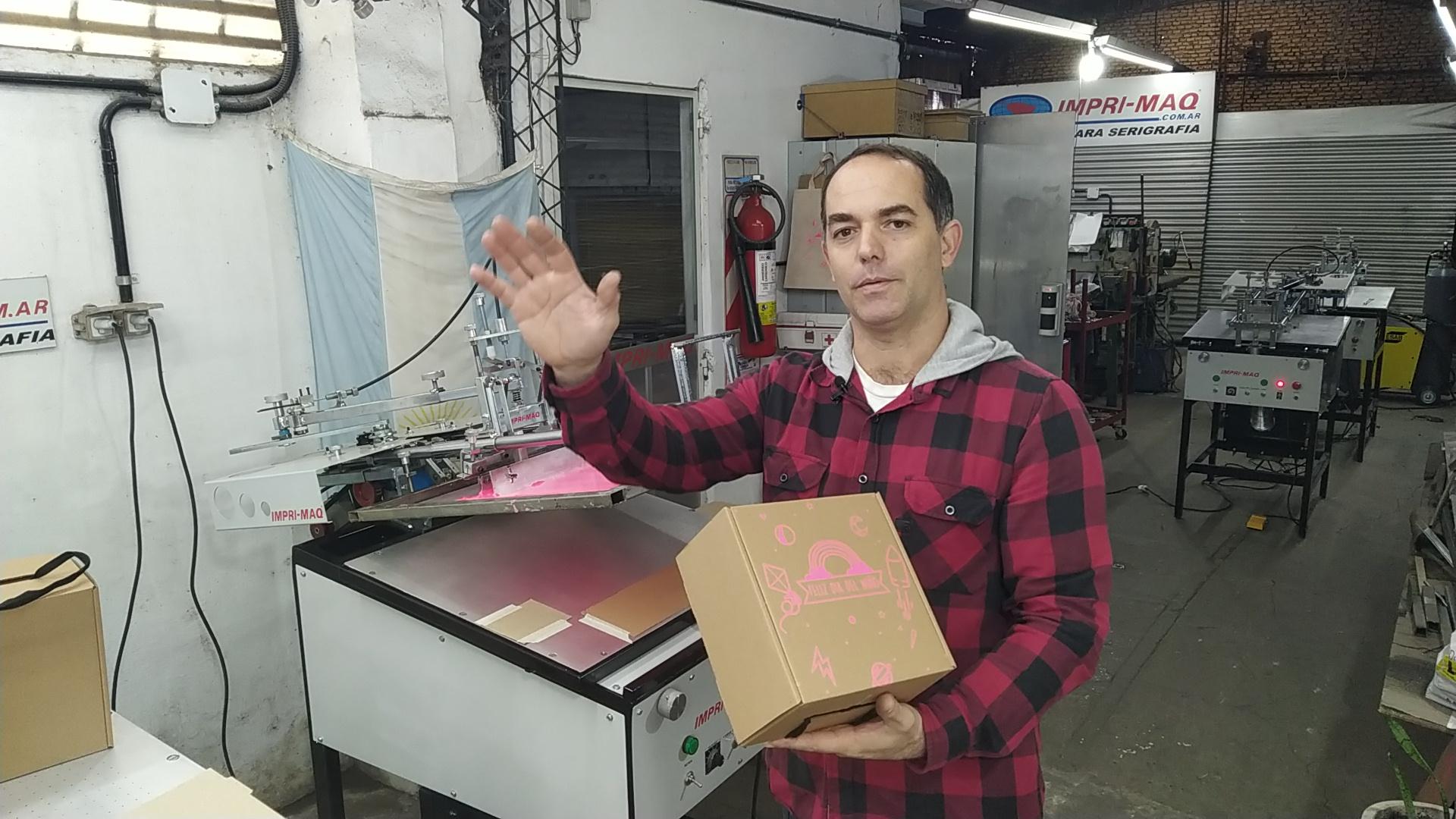 impresora de serigrafia para bolsa caja de carton para packaging personalizado de carton