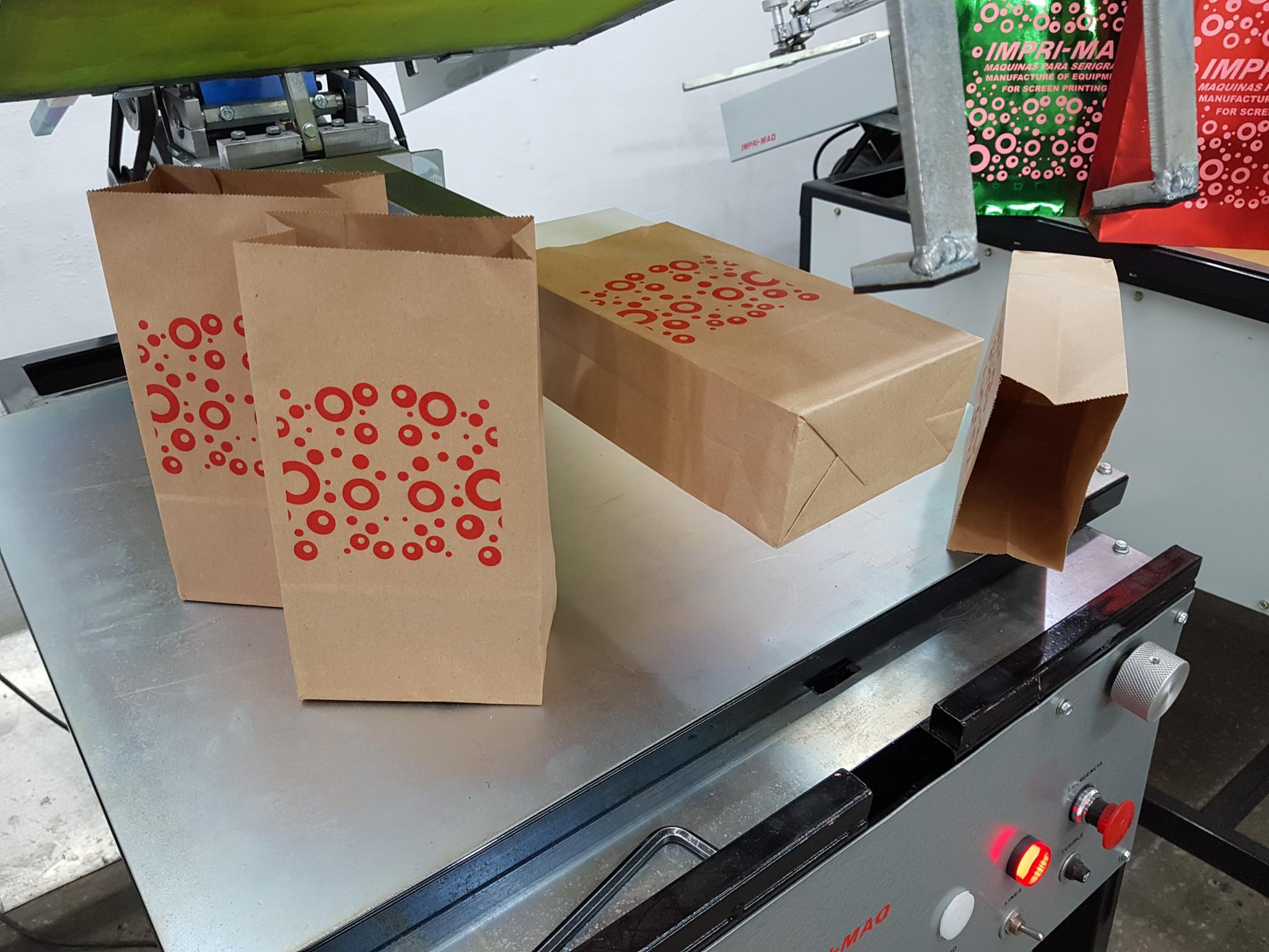 impresora de bolsas de papel kraft, bolsa cartucho