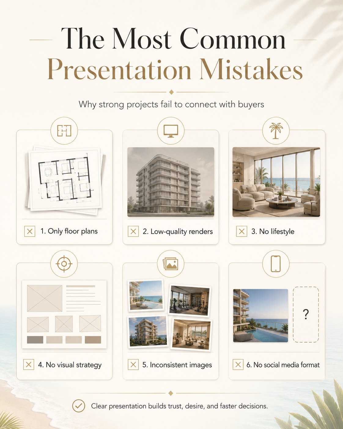 Common real estate project presentation mistakes in architectural visualization and property marketing
