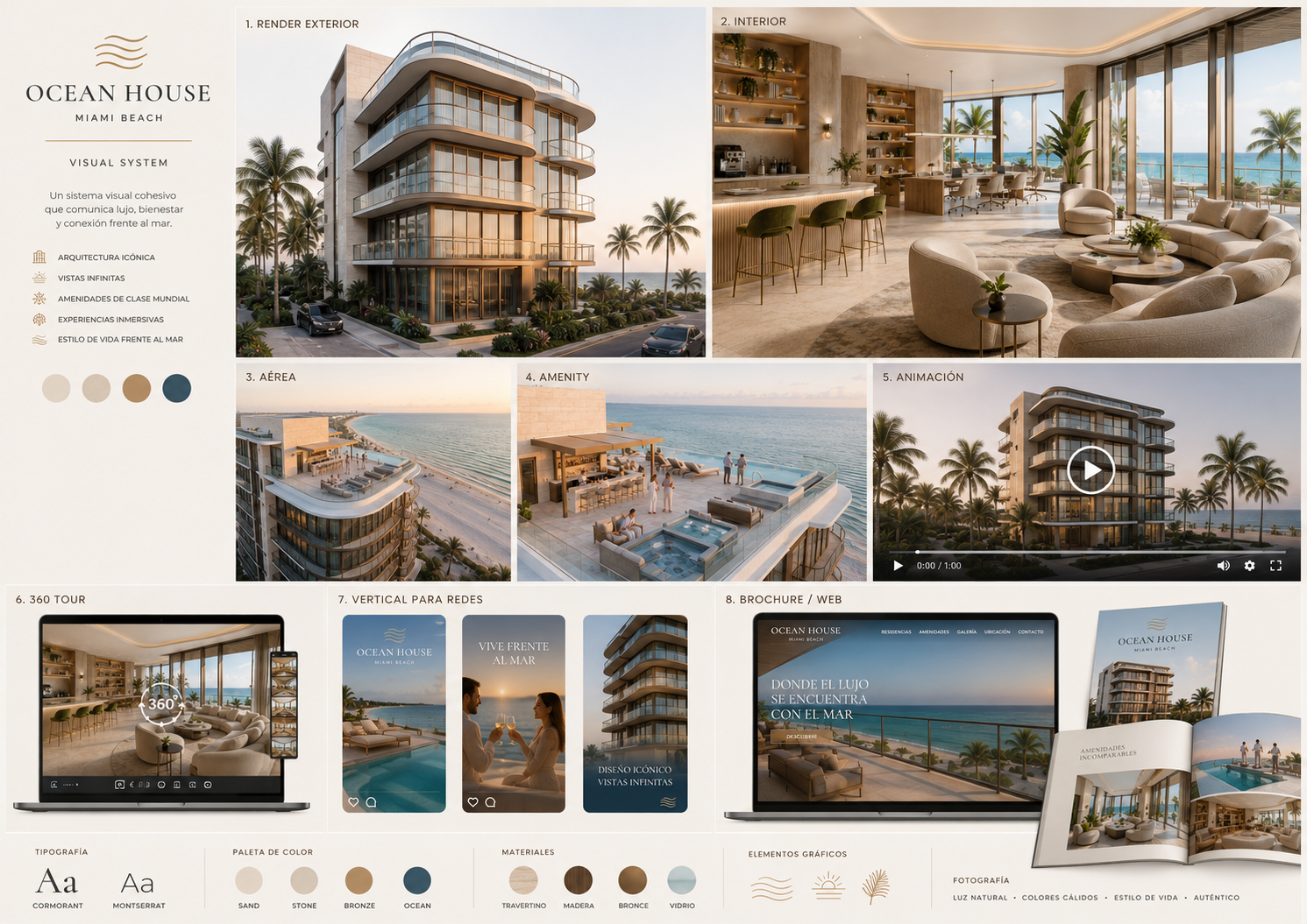 Complete visual strategy for real estate development with renders animations and marketing visuals