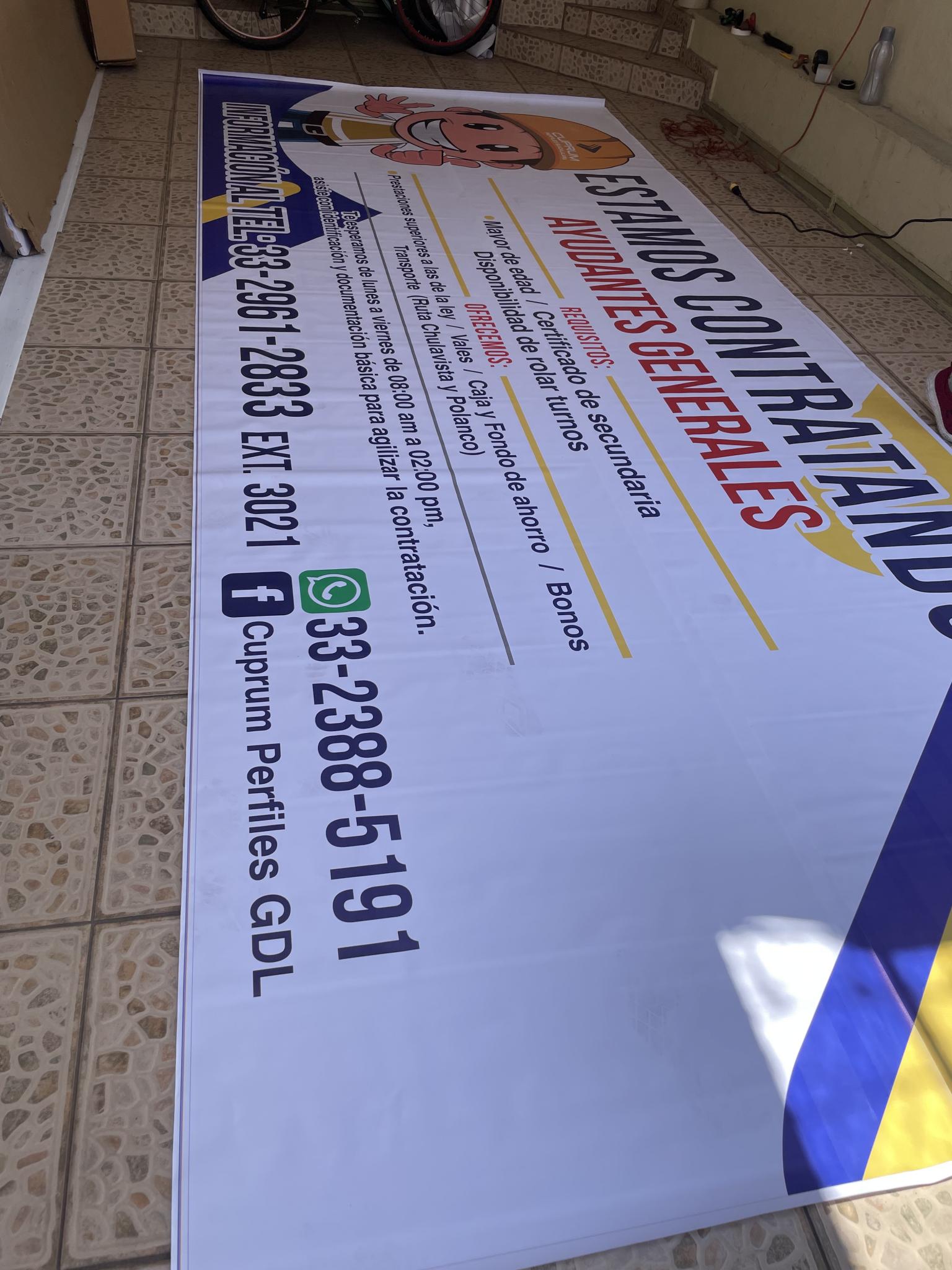 Lona impresa en alta resolución
