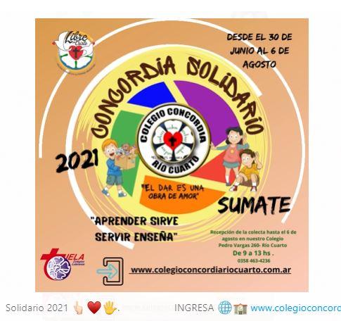 Ya está en marcha el Concordia Solidario