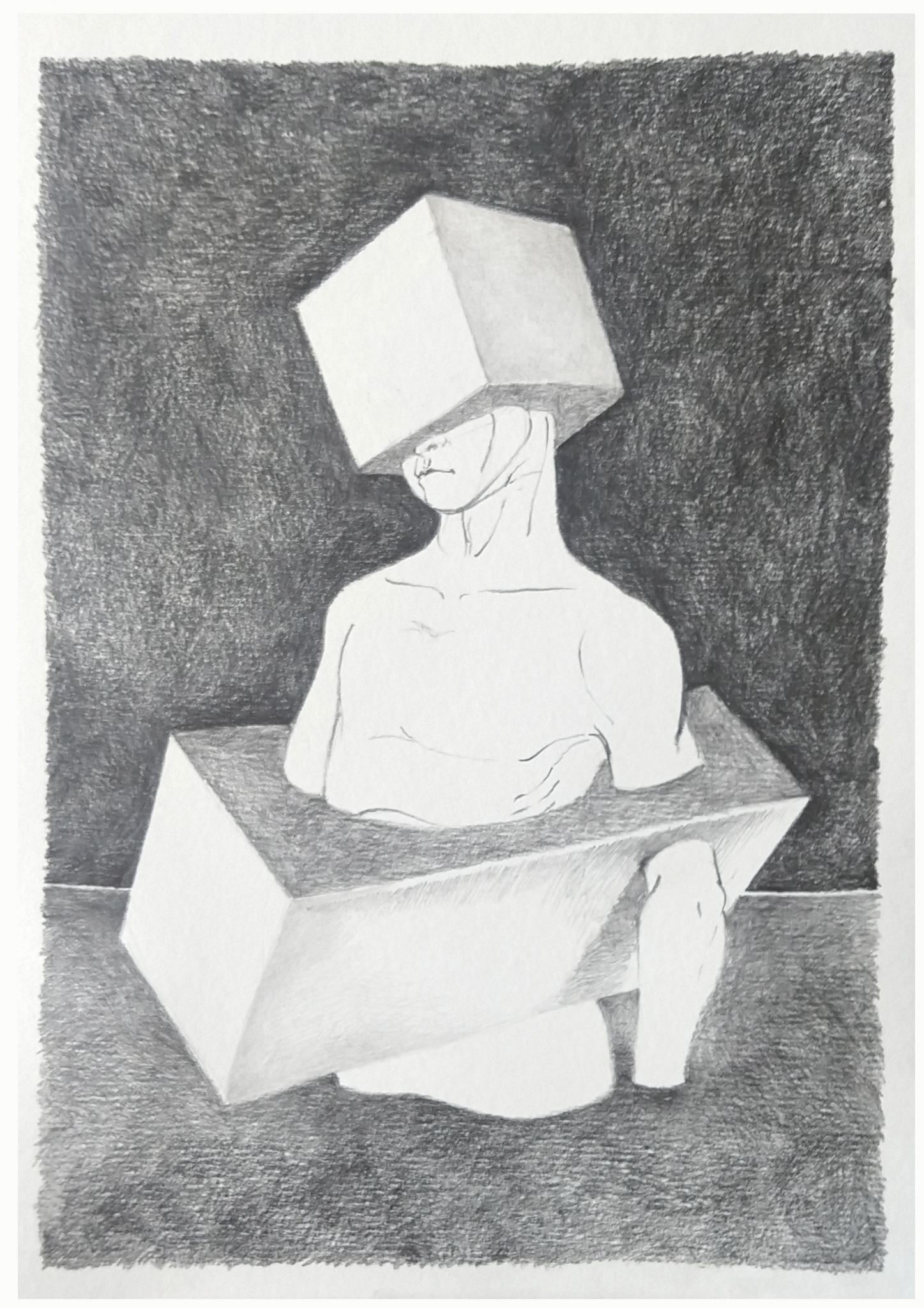Anónimo en mar negro / Anonymous in black sea 2017 Grafito sobre papel de 300gr libre de ácido 28-5 cm x 21 cm- 2019 – s/m