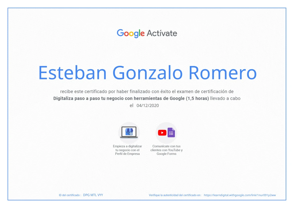 Digitalizá tu negocio con Google