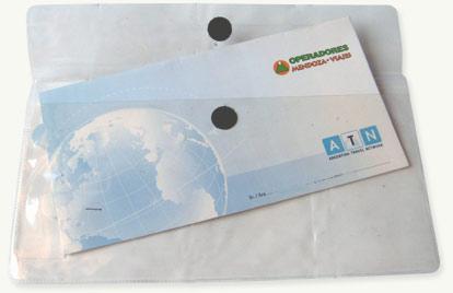 Porta voucher cristal y abrojo
