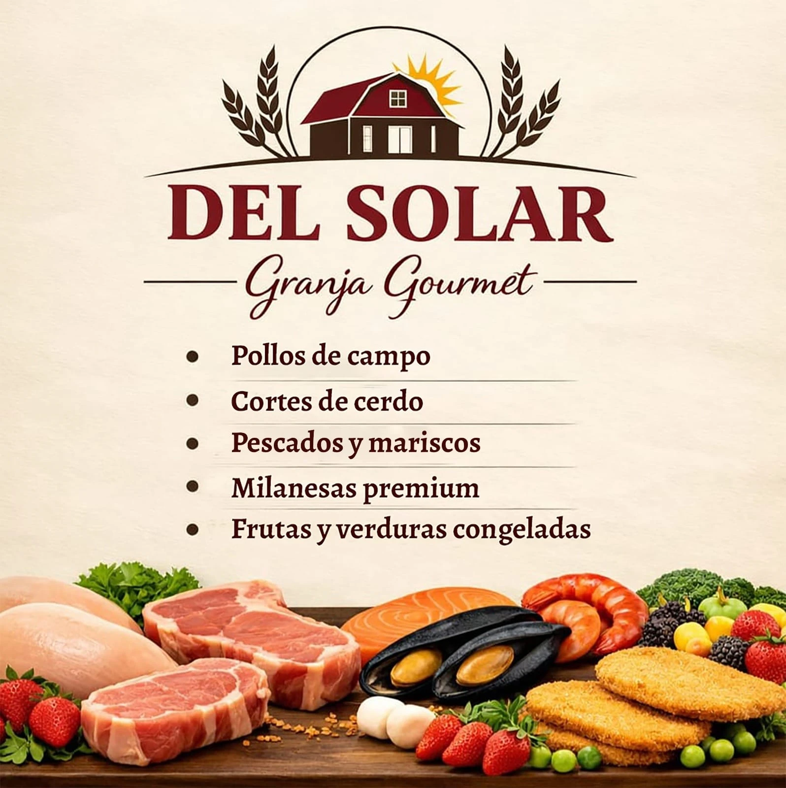 Selección de productos gourmet de Del Solar