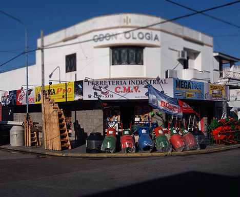 Estructura de hierro con lona front