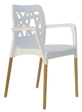 Sillón de diseño, sillon plástico, sillon de comedor, apilable, de plástico, para bares, para exterior e interior