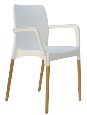 Sillón de diseño, de plástico, apilable, para interior y para exterior, sillon moderno, 