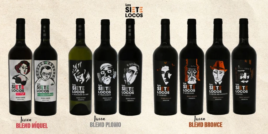 Líneas completas de vinos Los Siete Locos